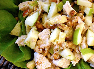 Walnut Chicken Salad with Green Apple Vinaigrette